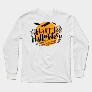 Happy Halloween Bats Long Sleeve T-Shirt